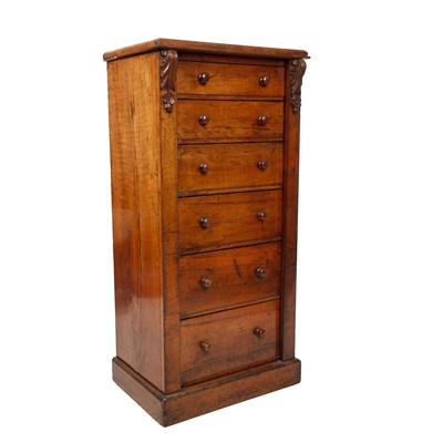 Lot 90 - An early Victorian mahogany Wellington chest...
