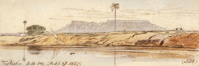 Lot Edward Lear (1812-1888) View on the Nile,...