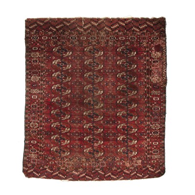 Lot 278 - A 19th century Tekke Turkmen red ground rug...