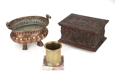 Lot 192 - An early 20th century pressed copper...
