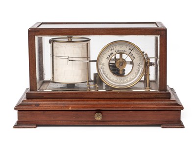 Lot 203 - An early 20th century mahogany barograph by...