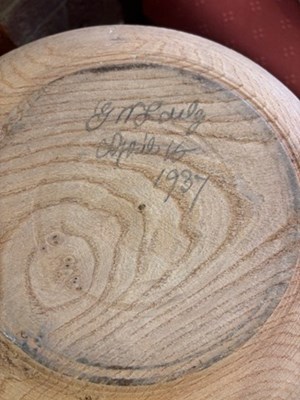 Lot 187 - A turned wooden fruit bowl, by George Lailey,...