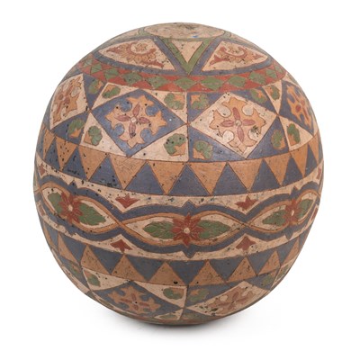 Lot 198 - A North African terracotta sphere