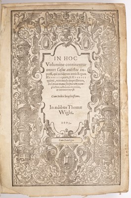 Lot 471 - 17th English Law – Wight (Thomas) In Hoc...