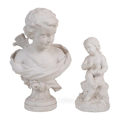 Lot 313 - Two parian figures