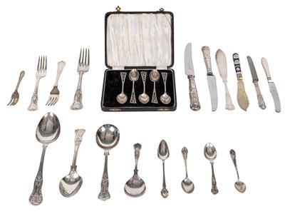 Lot 320 - A collection of silver-plated cutlery