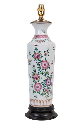 Lot 447 - A porcelain famille rose table lamp