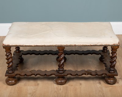 Lot 1153 - An antique walnut stool