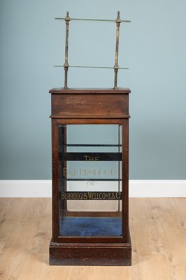 Lot 1193 - An early 20th century mahogany-framed glass display cabinet