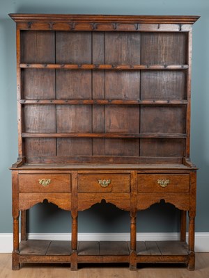 Lot 1189 - A 19th century oak dresser