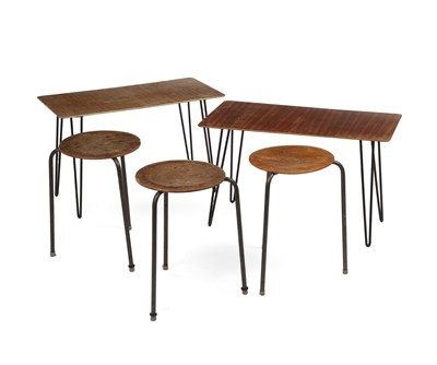 Lot 930 - Mid-Century School Pair of occasional tables...