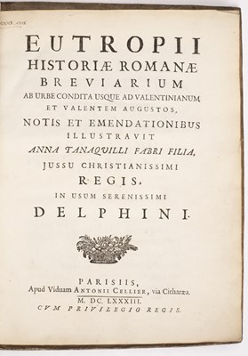 Lot 481 - HISTORIAE ROMANAE BREVARIUM… NOTIS ET...