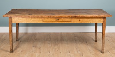 Lot 1012 - A 19th century pitch pine-topped kitchen table