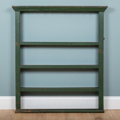 Lot 1081 - A 19th-century green-painted Delft rack