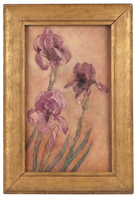 Lot 160 - Louis Davis (1860-1941) Pink Flowers signed...