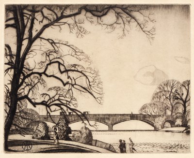 Lot 177 - James Hamilton Hay (1874-1916) Bridge over the...
