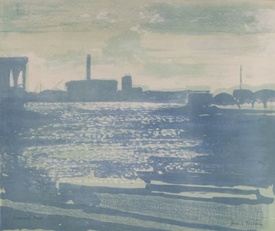Lot 133 - Jean Barham (1924-2003) Greenwich Reach signed...