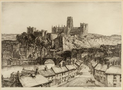 Lot 100 - Henry Rushbury (1889-1968) Durham, 1934 signed...