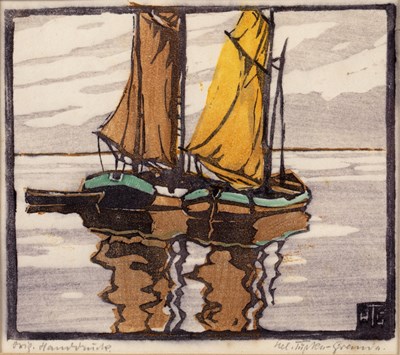 Lot 115 - Helene Tupke-Grande (1871-1946) Sailboats near...