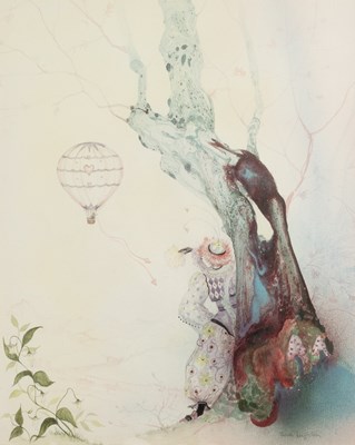 Lot 172 - Sara Leighton (b.1937) Fantasy landscape...