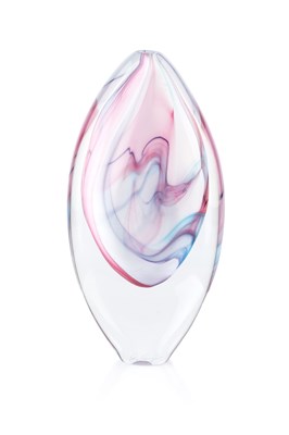 Lot 844 - Peter Layton (b.1937) Pebble form glass vase...