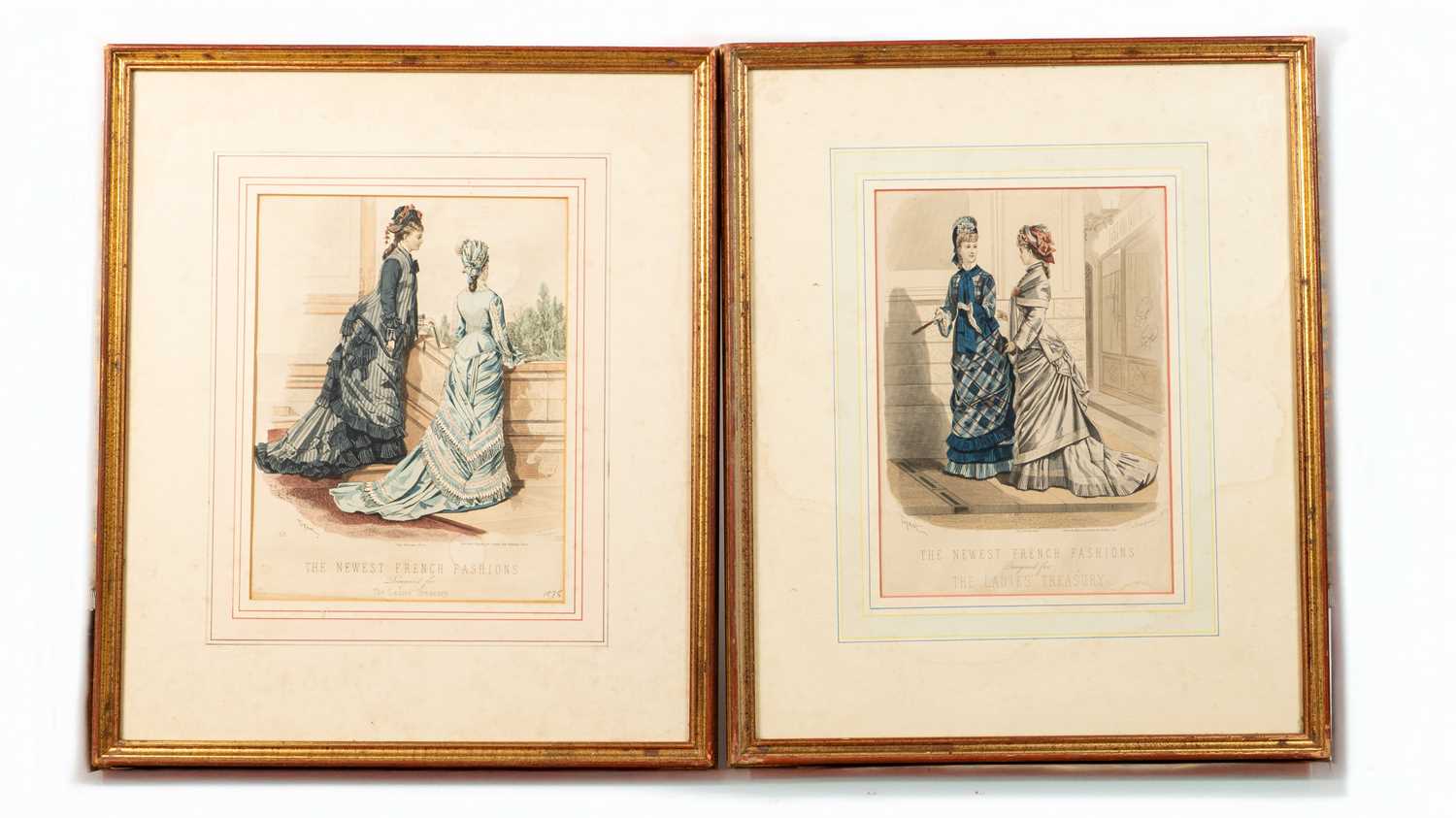 Lot 13 - A collection of 8 fashion plates, coloured...