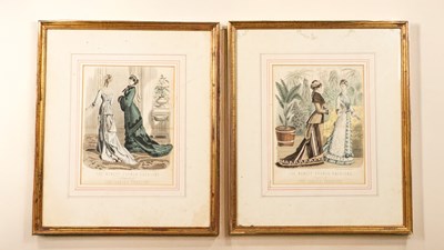 Lot 13 - A collection of 8 fashion plates, coloured...