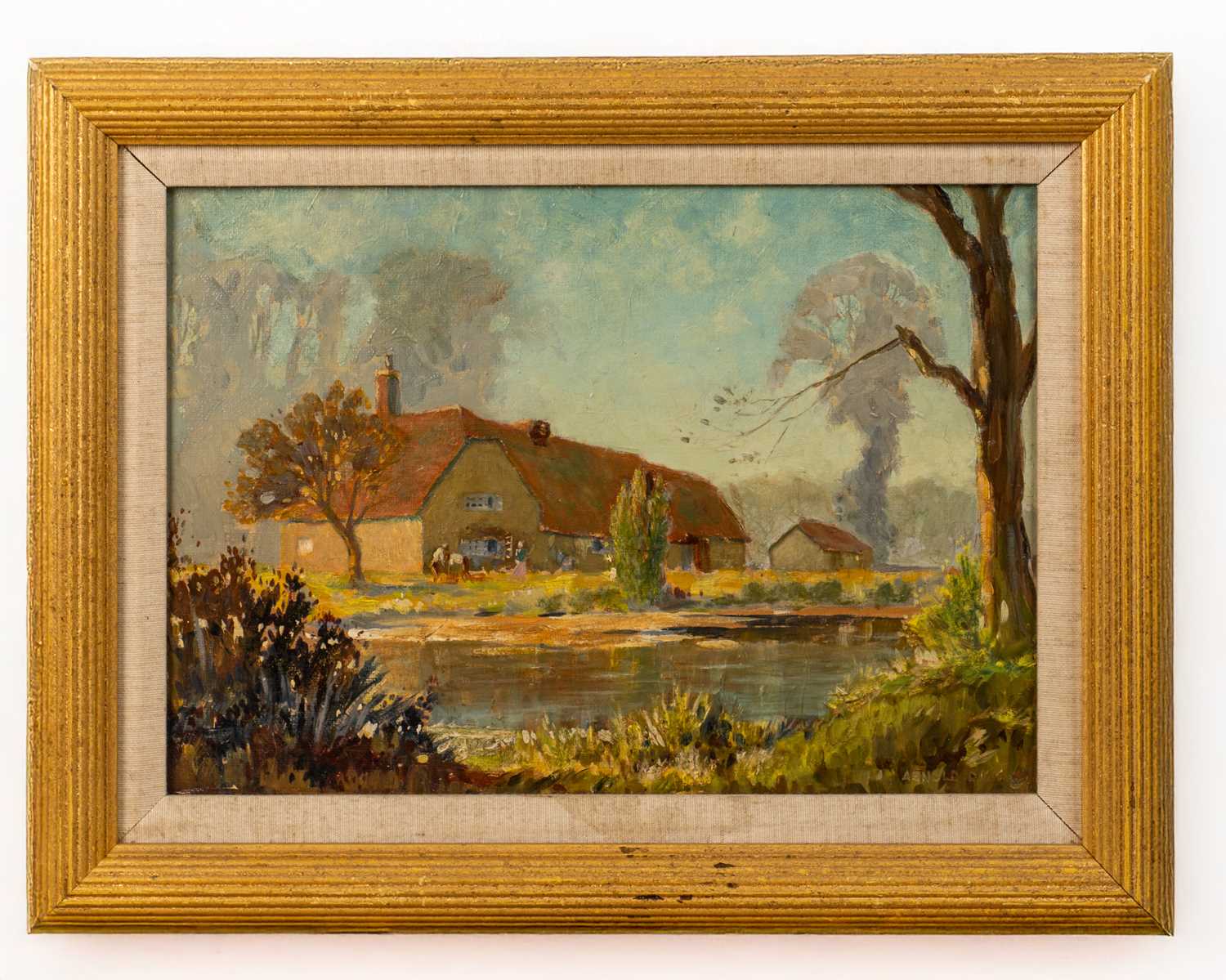 Lot 18 - Arnold Dick (20th century) Labourers at a...