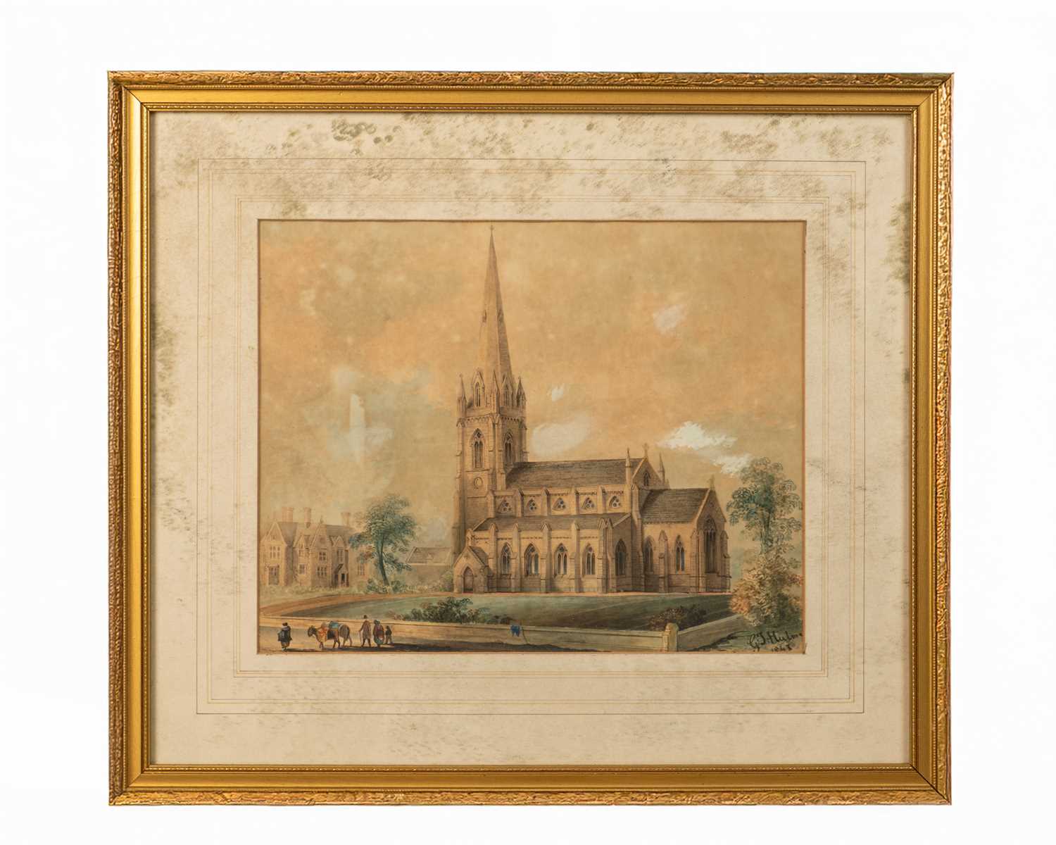 Lot 50 - G. J. Hulme (19th century) Hartshill church,...
