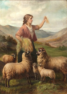 Lot 273 - David W. Haddon (1859-1911) Shepherdess...