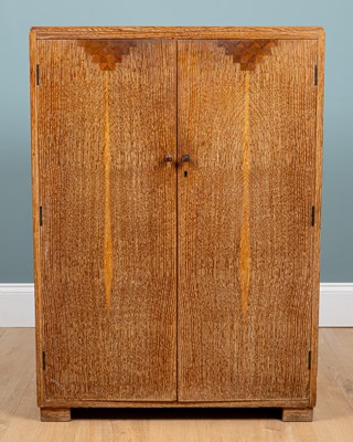 Lot 154 - An Alpe Brothers of Banbury limed oak Art Deco cabinet
