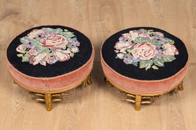 Lot 451 - A pair of Second Empire chinoiserie stools