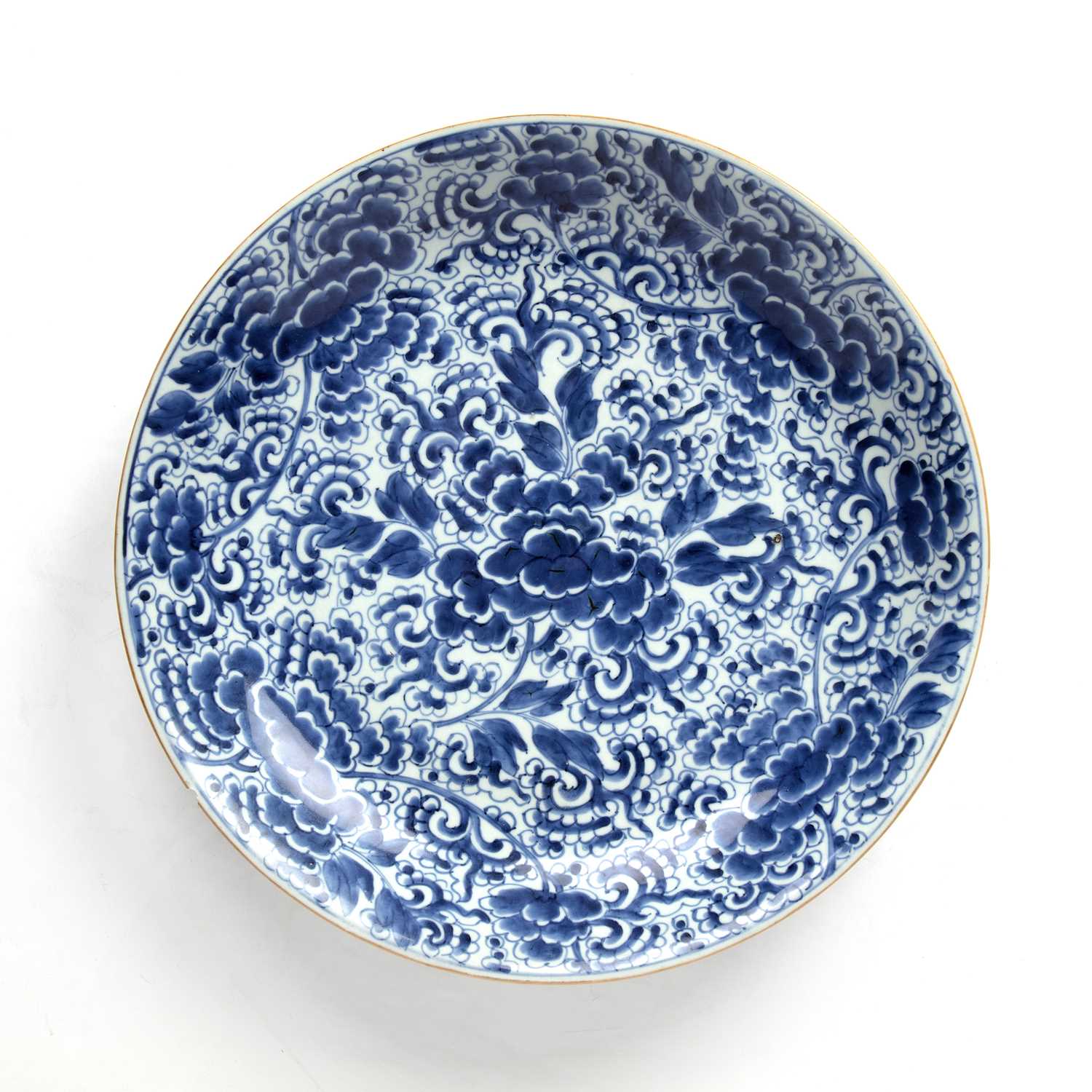 Lot 248 - Blue and white charger Chinese, 18th Century...
