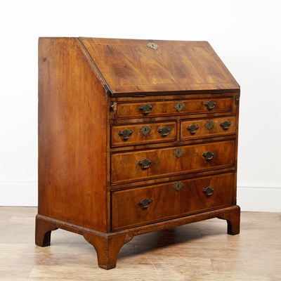 Lot Walnut bureau Late 18th Century, with fall...