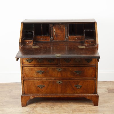 Lot Walnut bureau Late 18th Century, with fall...