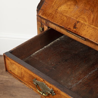 Lot Walnut bureau Late 18th Century, with fall...