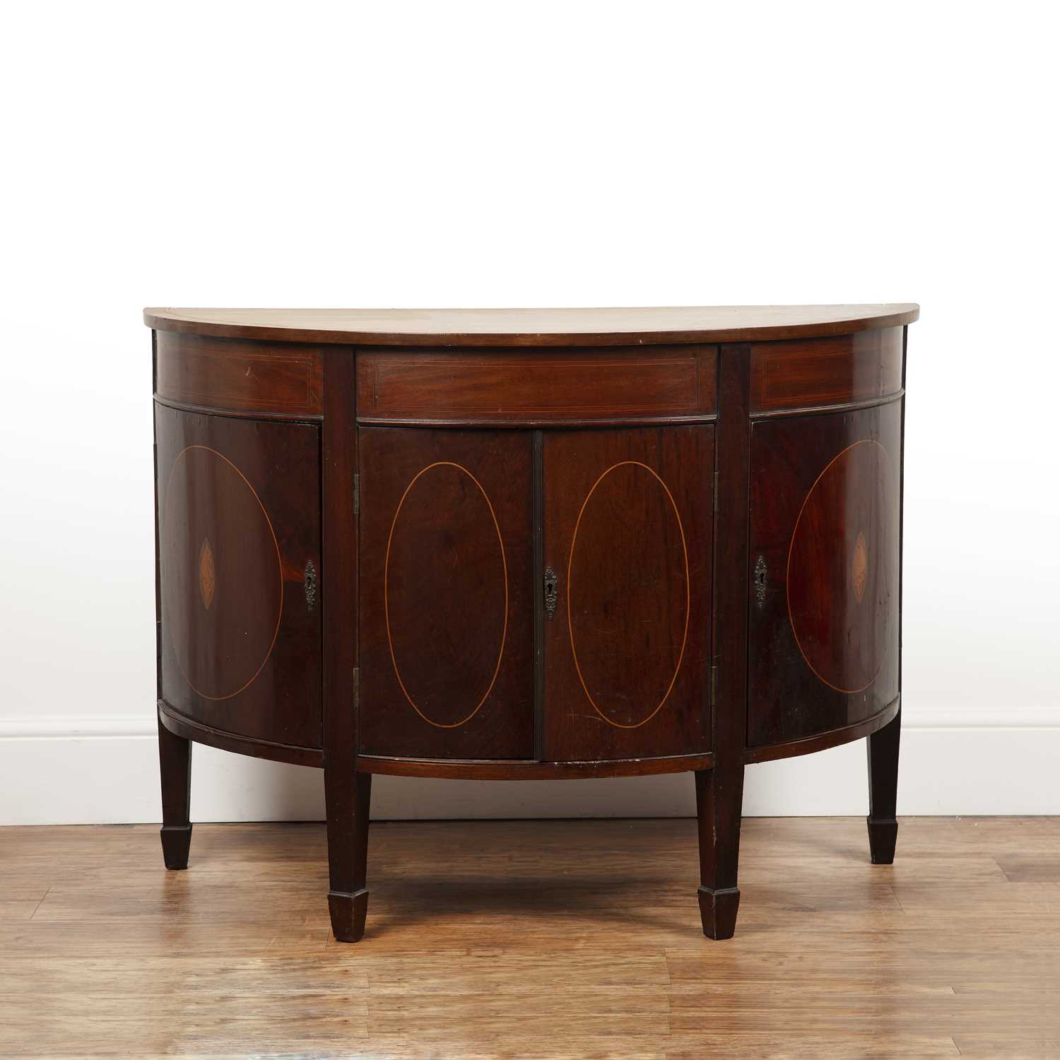 Lot 7 - Mahogany demi-lune sideboard 19th Century,...
