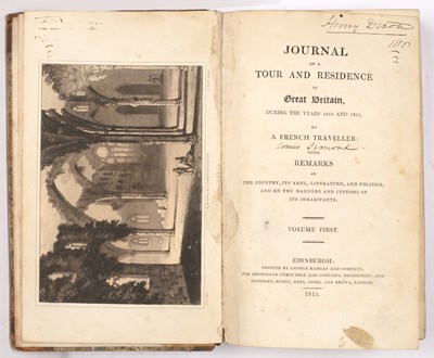 Lot 506 - [SIMOND (Louis)] Journal of a Tour and...