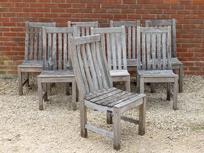 Lot 1524 - A set of eight teak garden chairs by Bridgeman & Co Limited, Enfield