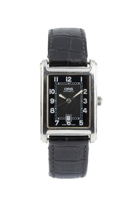 Lot 107 - A stainless steel automatic wristwatch by Oris,...