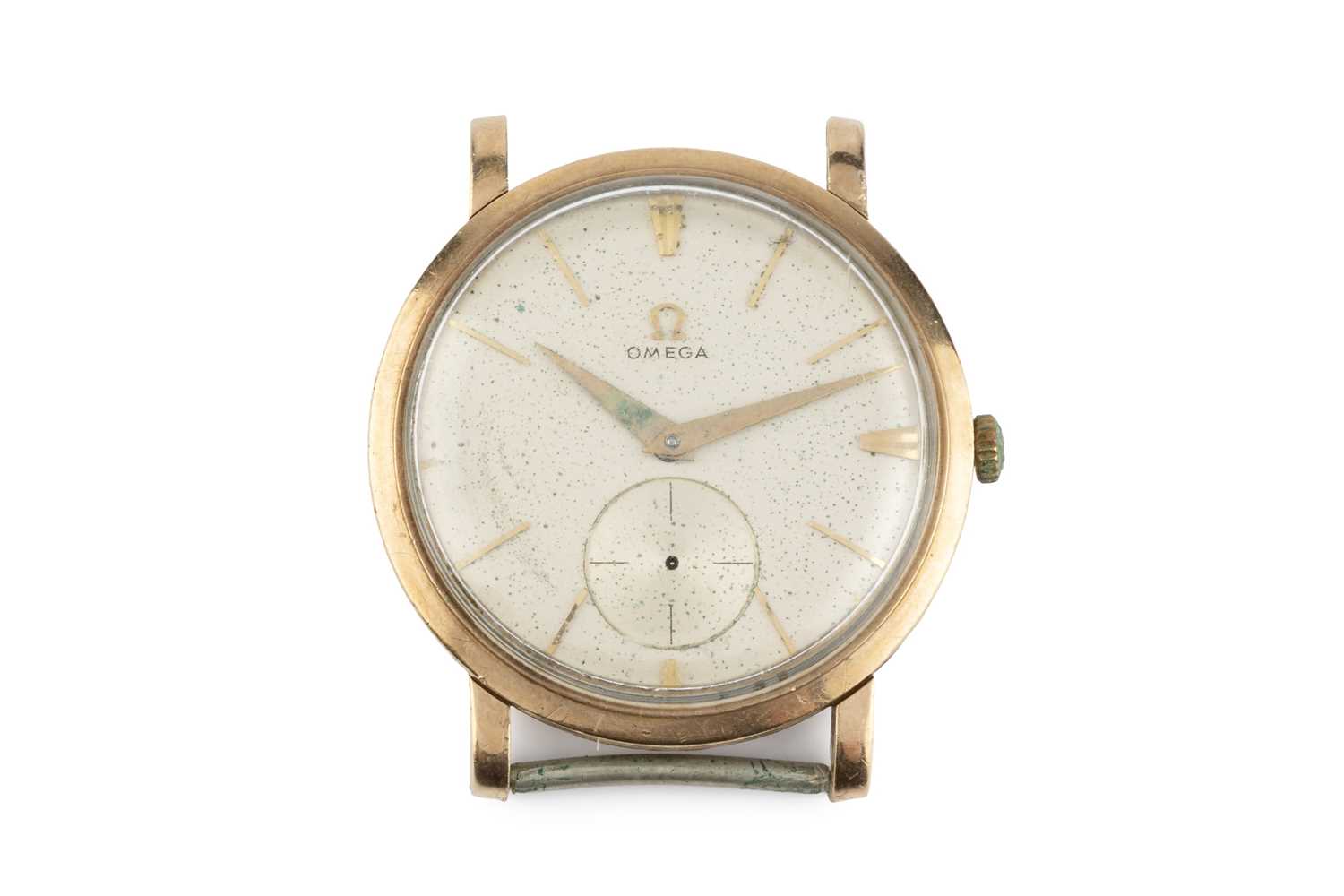 Lot 110 - A watch head by Omega, the circular dial with...