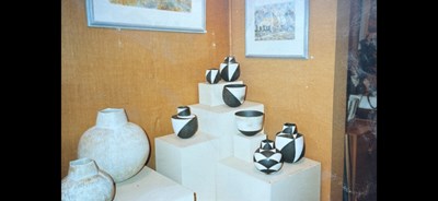 Lot John Ward (1938-2023) Angular vessel black and...
