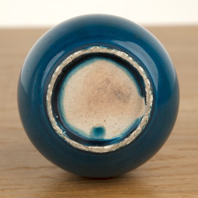 Lot 468 - Turquoise monochrome porcelain bottle vase...
