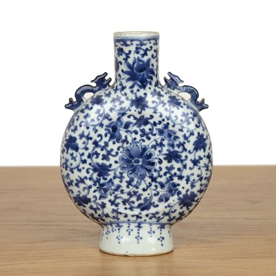 Lot 466 - Blue and white moon flask Chinese, 19th...