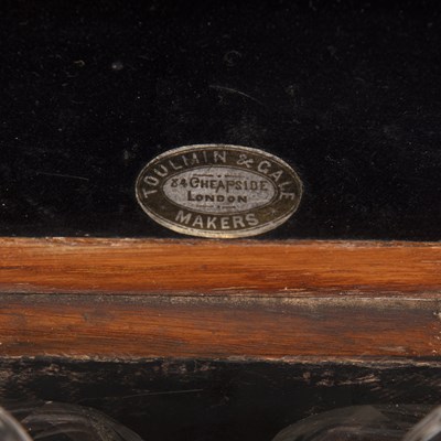 Lot 205 - A 19th century oak tantalus/decanter box with...