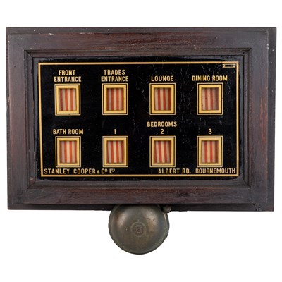 Lot 1521 - An electric servants bell indicator board