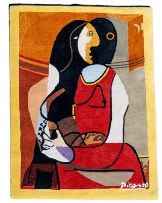 Lot 1287 - A 1970s 'Picasso' rug