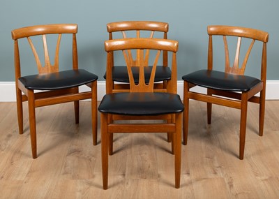 Lot 426 - A set of four mid-century Scandinavian teak dining chairs