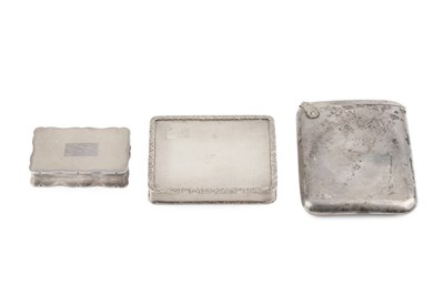 Lot 225 - A George V silver rectangular box, with engine...
