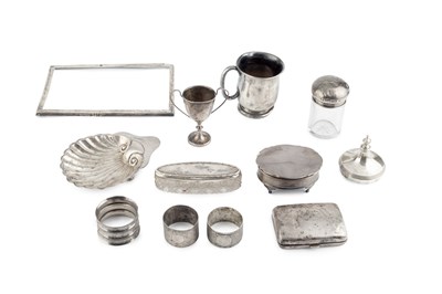 Lot 170 - A small collection of assorted silver, to...